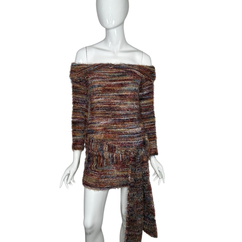 Pretty Little Thing Dress Size 6 Boho Stretch Off Shoulder